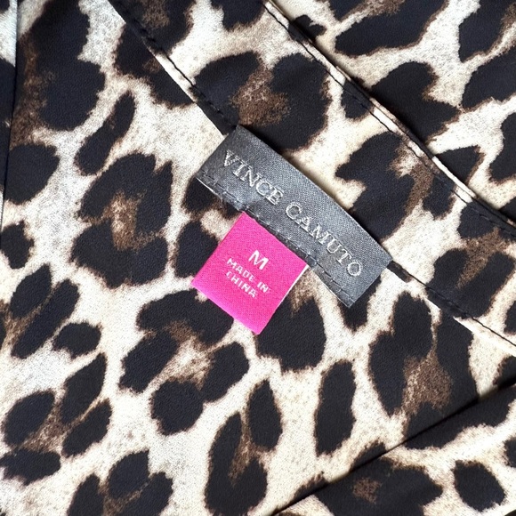 Vince Camuto Leopard Print Sleeveless Blouse | Size M - Picture 8 of 9